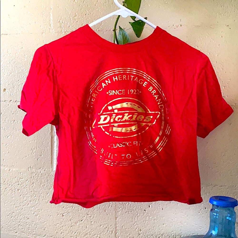 RED DICKIES CROP TEE!